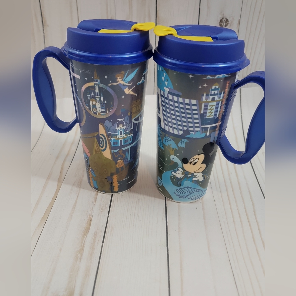 Disney reusable drink mugs 2 limited edition 50th anniversary